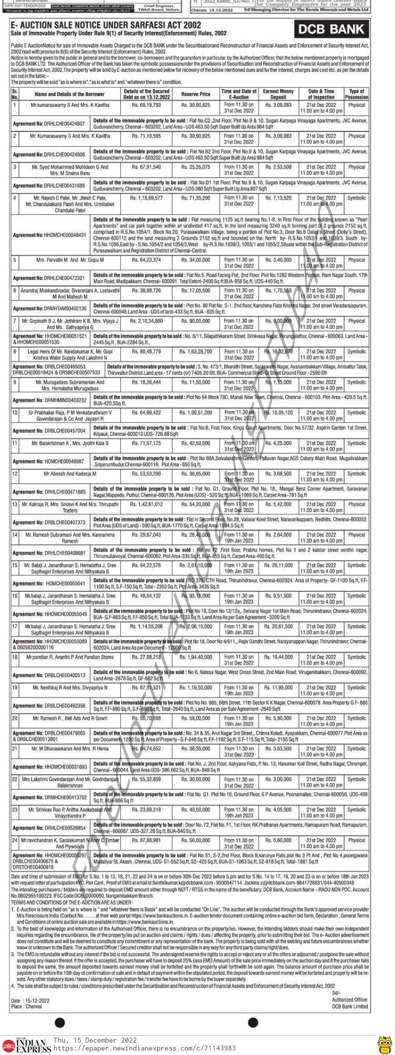 Plot at Plot No 64 Block 78C Manali New Town, Chennai-600103 ...